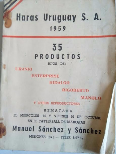 Haras Uruguay S.a Año 1959