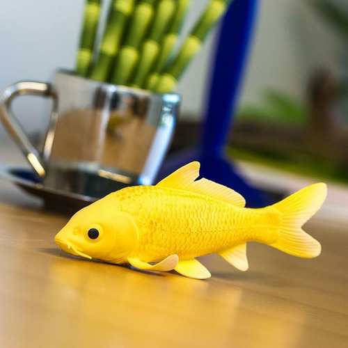 Koi Pez Amarillo Safari Figura Marina Muñeco Realista Atrix®