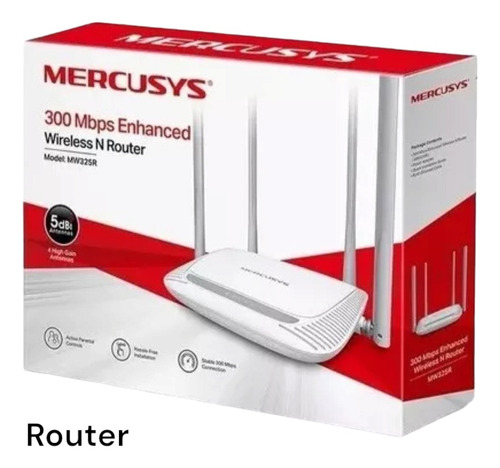 Router  Mercusys Mw325r 300mbps Inalambrico 4 Antenas