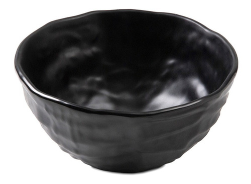 Bowl Para Servir Melamina Negra Diametro 20.8 Cm - Essenza