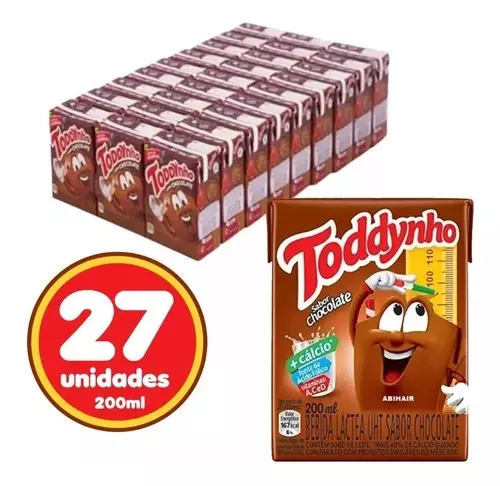 Bebida Láctea Uht Chocolate Toddynho 200ml Fardo 27 Unidades