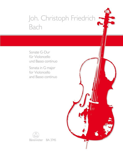J.c.f. Bach: Sonata In G Major For Violoncello And Basso Con