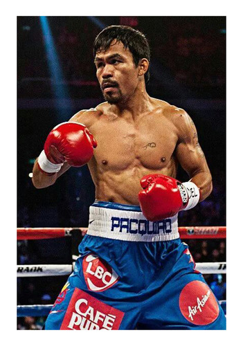 Póster Papel Fotográfico Manny Pacquiao Boxeo Pacman 80x120