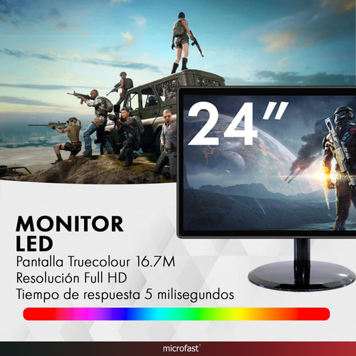 Imagen 3 de 7 de Monitor Gamer Pantalla Led Pc Computadora 75hz Hdmi Vga Fhd