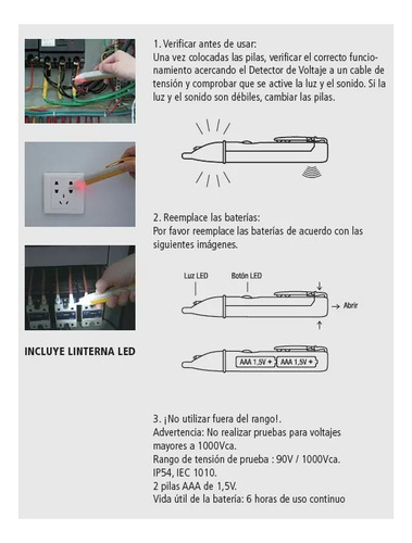 Buscapolo Detectores De Voltaje Tipo Lapicera Tbc