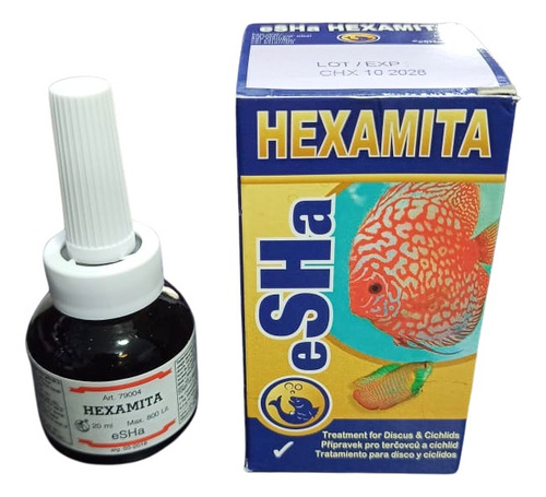 Hexamita 20ml Esha Tratamiento Peces Discus Cíclidos Acuario