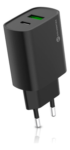 Carregador Fast Charge Goldentec Usb-c + Usb 3.0 Preto