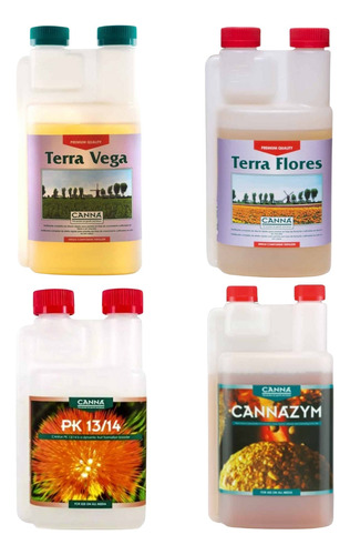 Canna Pack Ferti 500ml Medio (pk + Enzimas + Vege + Flora)