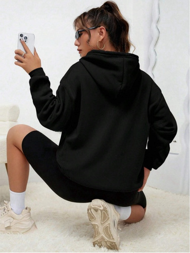 Sudadera Hoodie Mujer Con Capucha Estampada Creative Snowman
