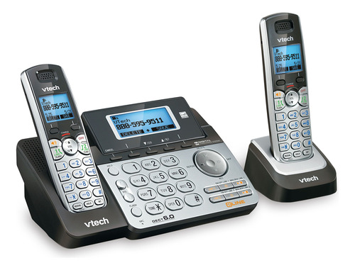 Teléfono Inalámbrico Vtech Ds6151-2 De 2 Líneas Con 2 Auricu