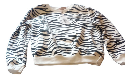 Sudadera Afelpada Print Animal Print Zebra