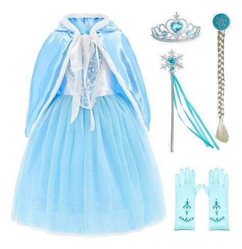 Princesa Snow Queen Elsa Costumes Fancy Party Cumpleaos Dr