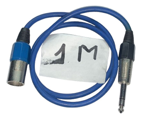Cable Adaptador Plug Stereo A Canon Xlr Macho 1m Azul