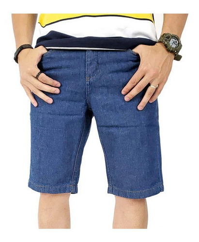 Bermuda Jeans Masculina Plus Size Tamanho Grande C/ Lycra