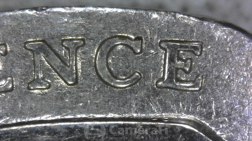 2009 Twenty Pence Error Die Chip Doubled Die Reyna Pinocho. (Usado)
