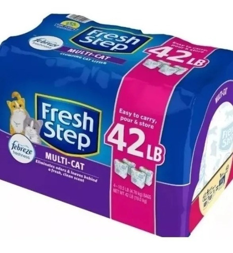 Arenas Para  Gatos Fresh Step Febreze Multi Cat 19kg