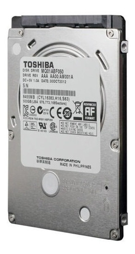 Disco Duro Interno Toshiba Mq01abf050 500gb 