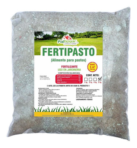 Alimento Para Pastos Cesped Jardin Fertipasto 5 Kg