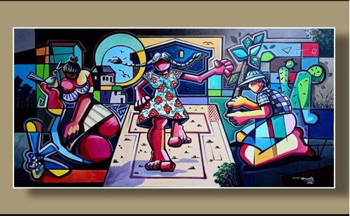 Quadro Tela Título Animação Valdonês S. Ribeiro 70x150cm