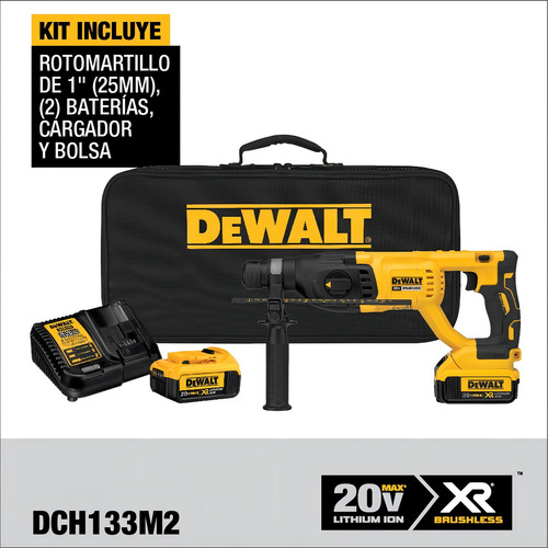 Kit Rotomartillo Inalamb. Sds Plus 1' 20v Dewalt Dch133m2-b2