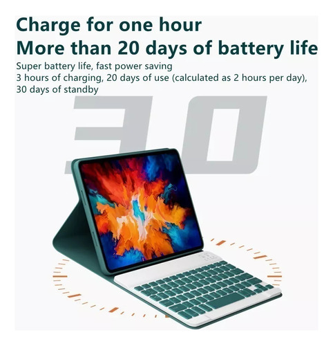 Funda For Teclado Y Ratón For Lenovo Tab M10 Fhd Plus De