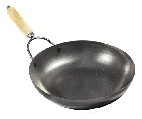 Wok Chapa 28 Cm Mango Madera Cocina Planchalinda