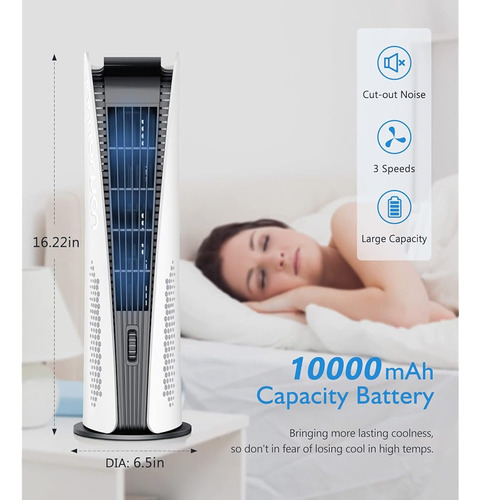 Conbola Ventilador De Torre Portátil, Escritorio Sin Aspas 1