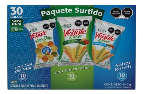 Veggie Papas Fritas Empaque Surtido 840g
