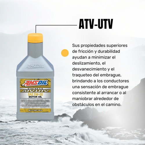 Kit 3 Aceites Atv Utv Sintético 5w50 Amsoil 946ml 4 Tiempos