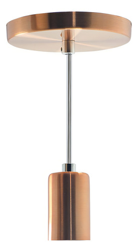 Kit 5 Pendente Soquete Copinho E27 Rose Gold + Led G95 Iluminar Ambiente