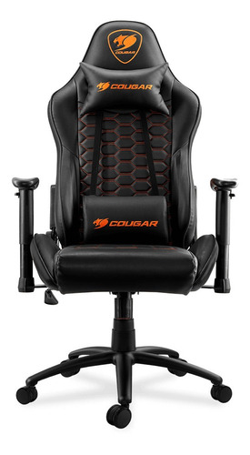 Imagen 1 de 4 de Silla de escritorio Cougar Outrider gamer ergonómica  outrider black con tapizado de cuero sintético