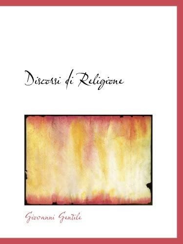 Libro: Discorsi Di Religione (italian Edition)