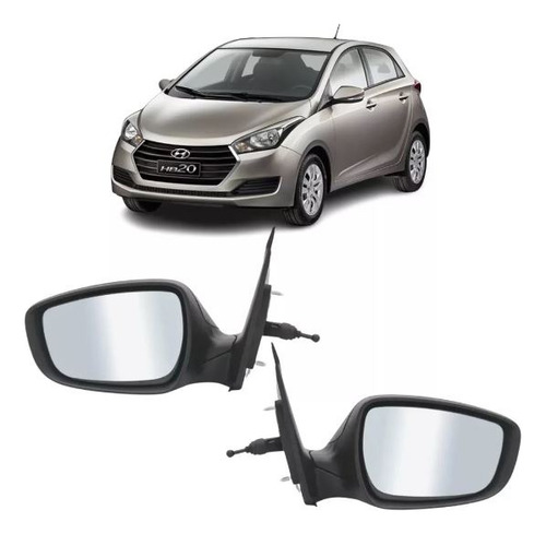 Par Retrovisor Hb20s 2012 2013 2014 2015 Ctrl Manual S/ Seta