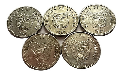 Monedas De 50 Pesos Colombia X 5 Unds
