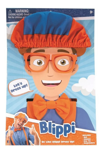 Conjunto De Disfraces Blippi - Incluye Gorro, Gafas, Corbati