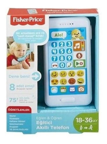 Fisher Price - Rie Y Aprende - Teléfono De Aprendizaje Azul 