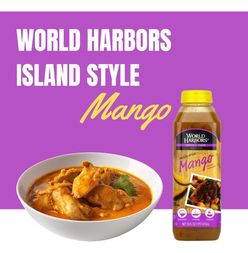 Salsa Y Adobo De Mango Isleño Baja En Calorías 355 Ml