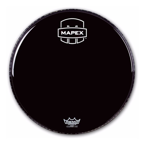 Parche Con Logo Mapex Remo 22 Powerstroke Negro 0318-622bb-mpn