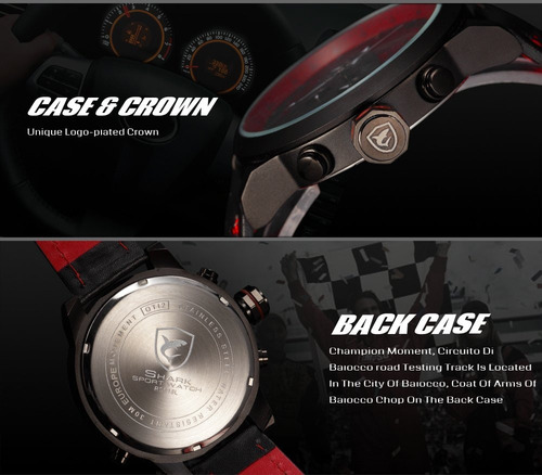 Reloj Shark Sh207 Fecha, Doble Zona Horaria