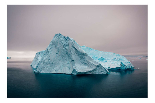 Vinilo 40x60cm Iceberg Bote Mar Helado Hielo Blanco N3