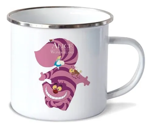 comprar Taza Chesire Cat Y Alicia  Peltre Pocillo Mug