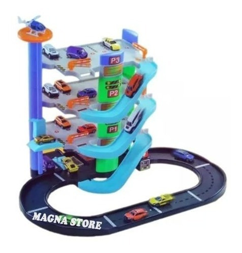 Imagen 4 de 10 de Estacion Servicio Pista Autos Infantil 4 Niveles New Plast