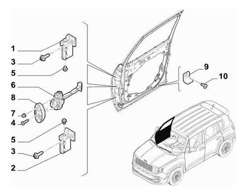 Bisagra Tensora De Puerta Delantera Jeep