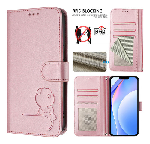 Funda Tipo Cartera Con Temática De Panda Para Cubot Note 40/p50/a10/a20/a30/max 5, Cierre Magnético, 3 Ranuras Para Tarjetas, A Prueba De Golpes