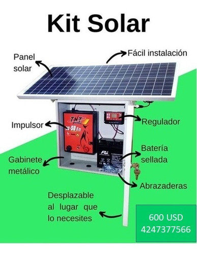 Kit Cerca Electrica Panel Solar 100km