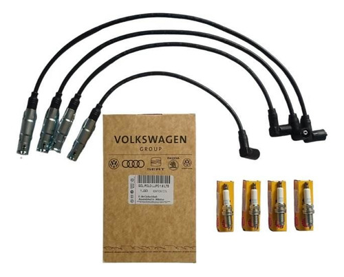 Kit Cables Y Bujías Volkswagen Gol - Polo