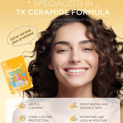 Z Set De 4 Piezas Skincare Essentials, Tamaño Mini De Viaje,