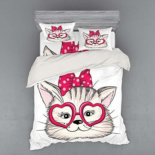 Fundas Para Edredones - Ambesonne Kitty Bedding Set, Hi