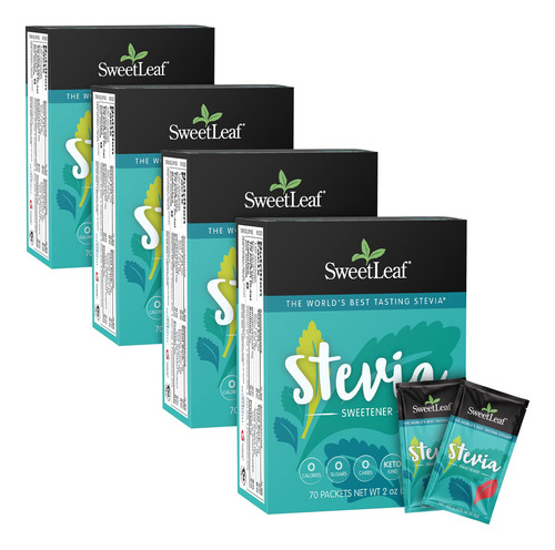 Sweetleaf Stevia Packets - Polvo De Stevia Natural Sin Calor