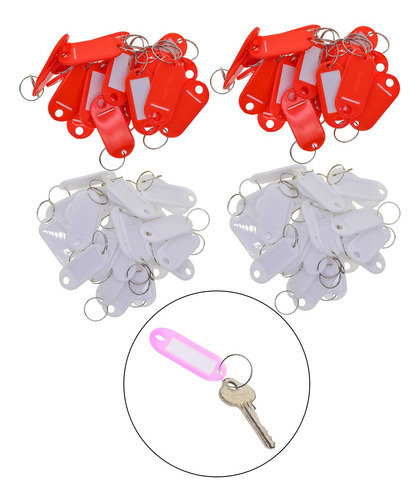 200 Pieces Key Tags Metal Rings Luggage Name Label Split